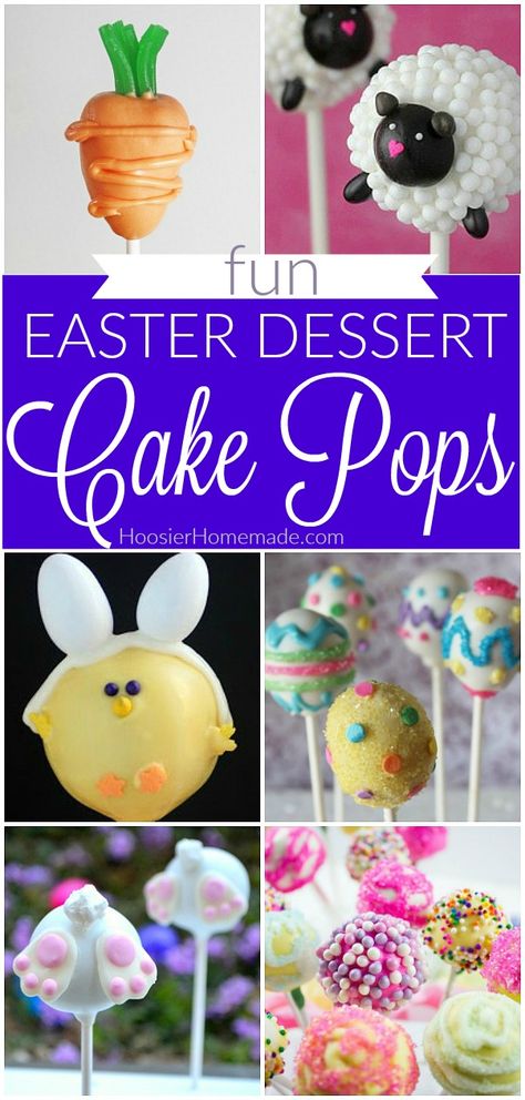 Easter Cake Pops | Easter Dessert #easterdessert #eastercakepops #easter Easter Cake Balls, Cake Pops Easter, Easter Bunny Cake Pops, Cake And Cake Pops, Easter Egg Cake Pops, Easter Desserts Cake, Fluff Recipes, Bunny Cake Pops, Cookies Cheesecake