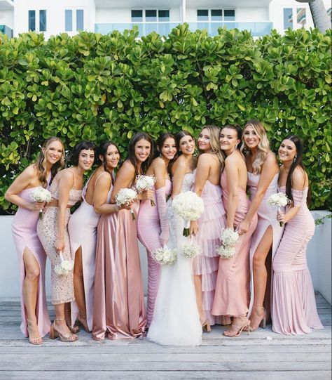 Pink Lilac Bridesmaid Dresses, Pink Tones Bridesmaid Dresses, Different Shades Of Bridesmaid Dresses, Purple And Pink Bridesmaid Dresses, Blush Bridesmaid Dresses Mismatched, Green And Pink Bridesmaid Dresses, Pink And Blue Bridesmaid Dresses, Mismatched Bridesmaid Dresses Spring, Mismatched Pink Bridesmaid Dresses