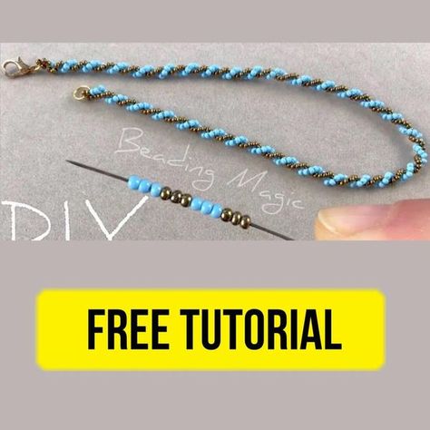 Bead beginners & Free beading tutorials | 🫧 “Double spiral rope” – free beading tutorial | Facebook Cross Stitch Tips, Large Cross Stitch Patterns, Free Beading Tutorials, Free Cross Stitch Patterns, Spiral Necklace, Easy Cross Stitch Patterns, Beautiful Cross Stitch Pattern, Beading Patterns Free, Necklace Tutorial