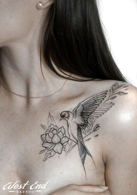 Women Collarbone Tattoo, Collarbone Tattoos, Collarbone Tattoo, Short Red Prom Dresses, Chest Tattoos For Women, Body Sketches, Famous Names, Collar Bone Tattoo, Tattoo Model