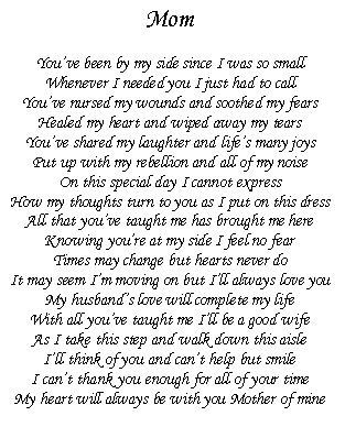 Mom Quotes From Daughter, Wedding Poems, Wedding Speech, Quotes About Motherhood, Mothers Day Quotes, Mother Quotes, Sweet Words, A Poem, Mom Quotes