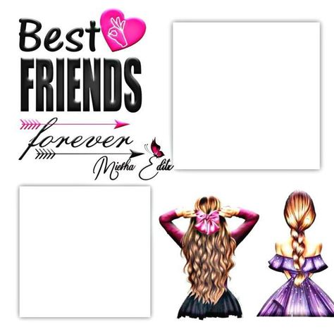 Best Friend Photo Frame, Ur Pic Here, Foto Best Friend, Girly Frame, Birthday Collage, Love You Best Friend, Instagram Photo Frame, Birthday Post Instagram, Cute Couples Photography