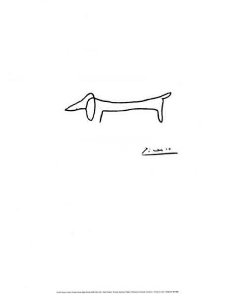 Pablo Picasso - The Dog - Fine Art Print Picasso Dachshund, Picasso Prints, Pablo Picasso Art, Picasso Art, Dog Print Art, Selling Artwork, Art Trends, Art Appreciation, Dog Tattoos