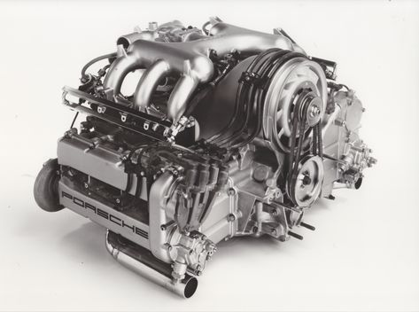 Porsche 959 engine, press photo, Germany, IAA 1985 Porsche Boxer, Engine Stands, Boxer Engine, Porsche 959, Motor Vehicle Engine Parts, Normal Cars, Automotive Engineering, Boxer Mix, High Performance Cars