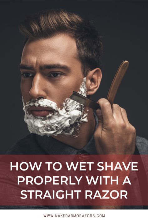 Want to try wet shaving with a straight razor? Naked Armor has just the thing for you. We created a detailed guide on how you can wet shave properly with a straight razor so that you can get the clean and close shave that you deserve. Visit our website and read our blog post now. Razor Bumps Remedy, Straight Razor Shaving, Wet Shave, Barber Razor, Shaving Tips, Clean Shave, Shaving Beard, Razor Bumps, Close Shave