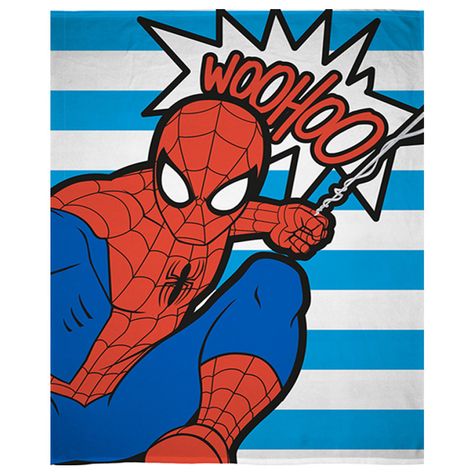 Spiderman Pop, Marvel Bedding, Spiderman Blanket, Superhero Pop Art, Fleece Bedding, Ultimate Spider Man, Gcse Art Sketchbook, Marvel Comics Superheroes, Man Illustration