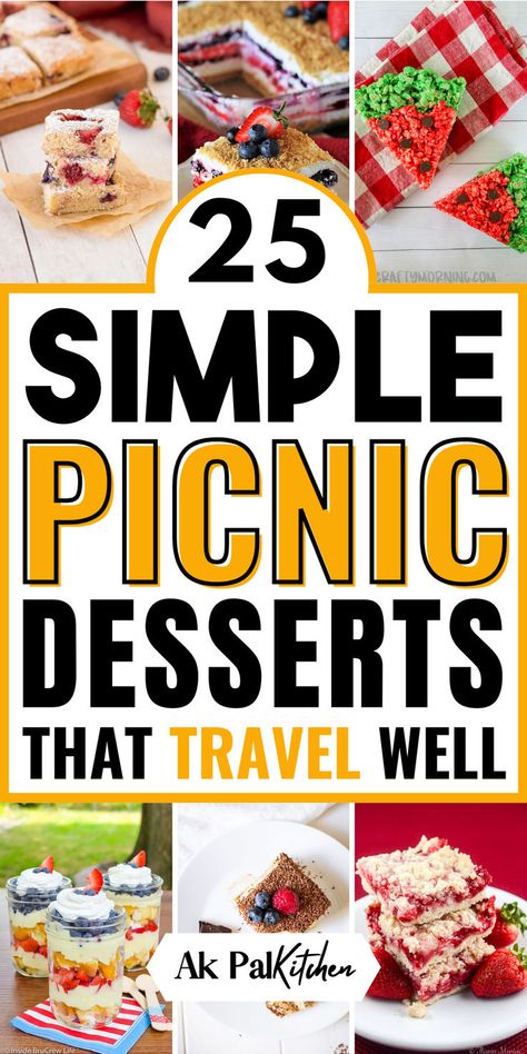 Picnic desserts are a must-have for any outdoor parties. Discover easy picnic sweets, portable picnic treats, and summer desserts. From no-bake picnic treats, and quick picnic dessert recipes. Enjoy picnic dessert bars, picnic fruit desserts, and mini picnic desserts. Create picnic cake recipes, picnic dessert jars, finger food desserts for picnics, and delicious picnic cookies. Make outdoor dessert recipes with picnic dessert platters, picnic pies, and fruit tarts. Desserts For Picnics, Picnic Dessert Recipes, Summer Picnic Desserts, Picnic Cookies, Ultimate Spaghetti, Picnic Treats, Picnic Dessert, Dessert Platters, Simple Picnic