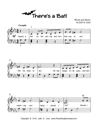 There's a Bat! Free printable Halloween piano song for piano lessons. Halloween Sheet Music, Halloween Piano, Songs For Piano, Piano Classes, Piano Tips, Piano Teaching Resources, Free Piano Sheet Music, Learning Piano, Free Printable Halloween