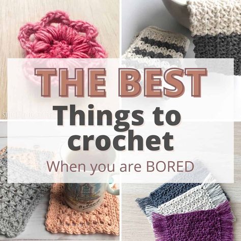 You'll love this list that answers what to crochet when you are bored and is sure to lead you to your next favorite crochet projects. It features quick crochet patterns that will fight boredom and keep you inspired. Get the round-up on Stitching Together. Projects To Do When Bored, Crochet Inspo Ideas, What To Crochet, Things To Crochet, Reverse Single Crochet, Quick Crochet Projects, Crochet Christmas Gifts, Quick Crochet Patterns, Crochet Towel