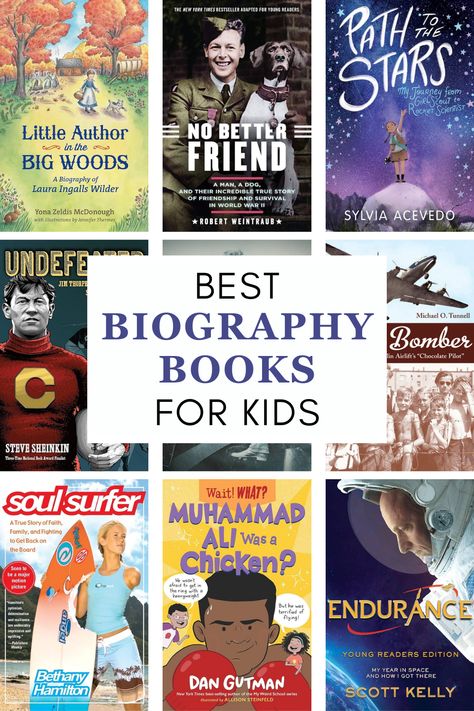 Best Biography Books for Kids 4th Grade Books, Nonfiction Books For Kids, Biography Projects, Biography Project, Best Biographies, Upper Elementary Resources, Biography Books, Grade Book, Book Report