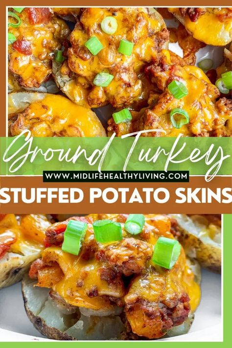 Dinner Recipes For The Week, Stuffed Potato Skins, Stew Beef Chili, Best Weight Watchers Recipes, Turkey Recipes Healthy, Lazy Dinner, Chicken Mac And Cheese, Ground Turkey Recipes Healthy, Small Bites Appetizers