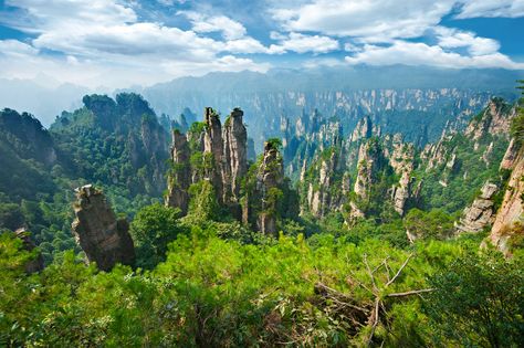 Stone Forest, China | 30 Sights That Will Give You A Serious Case Of Wanderlust Stone Forest, Zhangjiajie, Base Jumping, Bohol, Forest Park, Rock Formations, The Stone, Pretty Places, National Forest