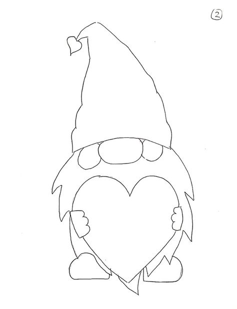 Gnomes Drawing Simple, Gnome Stencil Free Printable, Gnome Template Free Printable, Easy Gnome Drawing, Gnome Drawing Simple, Printable Gnome Patterns, Gnomes Drawing, Drawing Santa, Gnome Drawing