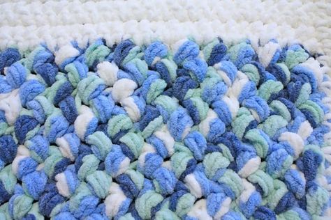 Crochet Seaway Chenille Baby Blanket – FREE CROCHET PATTERN — Craftorator Chunky Baby Blanket Crochet Pattern, Chenille Crochet, Chunky Crochet Baby Blanket, Chenille Baby Blanket, Baby Blanket Free Crochet Pattern, Chunky Yarn Blanket, Bernat Baby Blanket Yarn, Crochet Waffle Stitch, Blue Baby Blanket