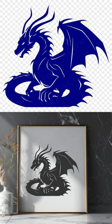 Dragon Svg Free, Dragon Printable, Dragon Svg, Mythological Animals, Dinosaur Images, Copperplate Calligraphy, Cnc Projects, Animal Silhouette, Mythical Creature