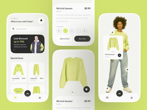 Clothing Store Mobile Apps by Nela Rosdiana for Vektora on Dribbble Interactive App Design, Apps To Design Clothes, Clothing App Design, Outfit App, Closet App, Clothing Apps, Creative Market Design, Ui Ux 디자인, Boutique Logo Design