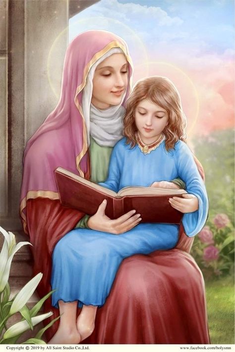 Mother Mary Images Beautiful Wallpaper, Nativity Of Mary, Saint Joachim, Blessed Mother Statue, Sant Anna, Saint Anne, Virgin Mary Art, Mother Mary Images, Saint Ann