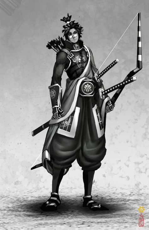 Samurai Archer I Am Busy, Falling Skies, Ninja Art, Samurai Art, Happy Paintings, Fantasy Armor, Character Design References, Cool Artwork, The King