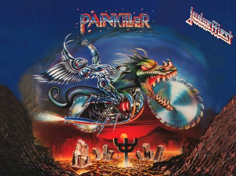 Judas Priest - Painkiller Judas Priest Albums, Arte Heavy Metal, Groove Metal, Three Days Grace, Metal Albums, Musica Rock, Rage Against The Machine, Power Metal, Heavy Metal Music