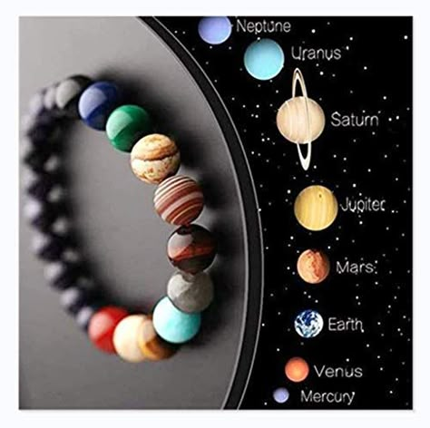 Eight Planets, Yoga Bracelet Beads, Solar System Bracelet, Blue Sand Stone, Yoga Beads, Boho Styl, Chakra Beads, Stil Boho, Energy Bracelets