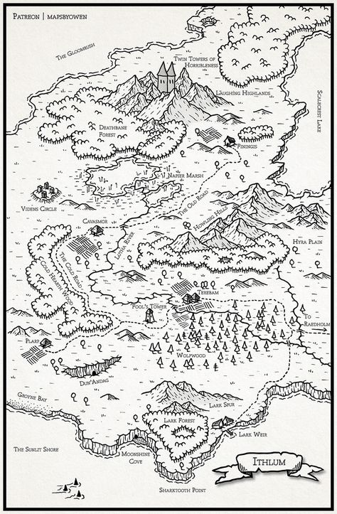 Drawn Map Art, Dnd Maps World Drawn, Cool Map Art, Dnd Hand Drawn Maps, Mystical Map Drawing, Fantasy Map Beach, Hand Drawn Fantasy Maps, Cartography Art Fantasy Map, Fantasy Map Hand Drawn