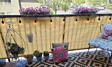 Apartment Patio Privacy, Deck Fencing, Porch Privacy, Apartment Decorating Hacks, Balcony Privacy Screen, Patio Railing, Patio Privacy Screen, Deck Privacy, Balcony Privacy