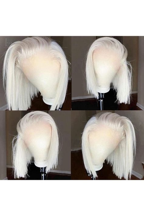 Ash Blonde Bob, Platinum Blonde Bobs, Blonde Bob Wig, Bob Cut Wigs, Brazilian Hair Wigs, Bob Lace Front Wigs, Blonde Lace Front Wigs, Wig Human Hair, Colored Wigs