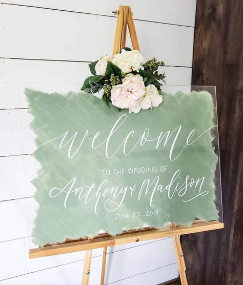 Welcome Sign Acrylic, Acrylic Wedding Welcome Sign, Acrylic Welcome Sign, Acrylic Wedding Sign, Modern Wedding Decor, Wedding Painting, Personalized Wedding Sign, Custom Wedding Signs, Acrylic Wedding