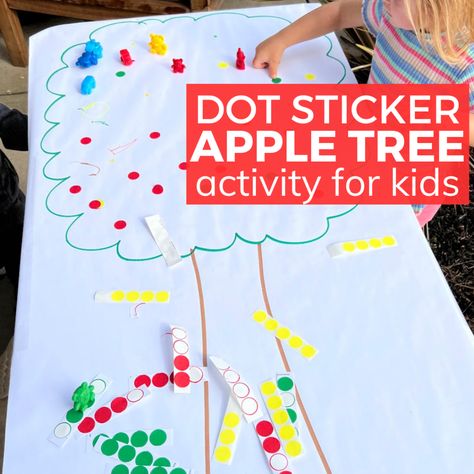 Apple Tree Activity, Apple Lesson Plans, Preschool September, Fall Crafts And Activities, Apple Lessons, Sticker Activity, Toddler Themes, Apple Preschool, Activity For Preschoolers