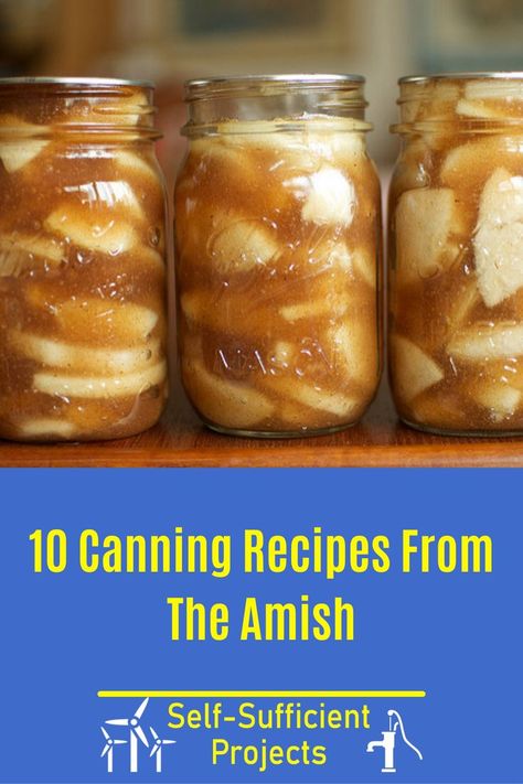 Amish Canned Apple Pie Filling, Amish Canning Recipes, Amish Canning, Canning Meals, Garden Canning, Root Cellars, Emergency Planning, Amish Living, Easy Canning