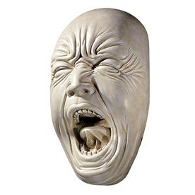 Design Toscano 5-In W X 9.5-In H Frameless Resin Screaming Simon Sculp Le Cri, Ram Skull, Head Sculpture, Antique Stone, Outdoor Wall Art, Design Toscano, Wall Sculpture Art, Wall Sculpture, Wall Sculptures