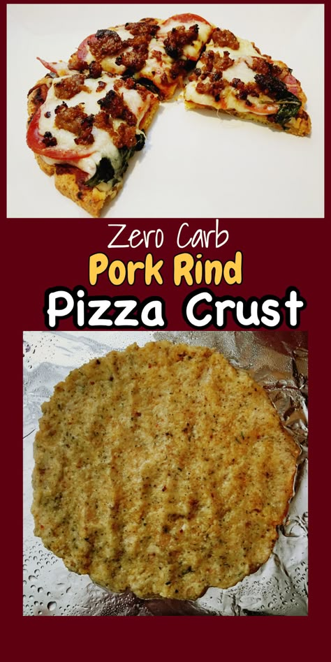 Pork Rind Pizza Crust, Pork Rind Recipes, Low Carb Spaghetti, Pork Rind, Pizza Crusts, Keto Lasagna, Zero Carb, Low Carb Diets, Low Carb Dessert