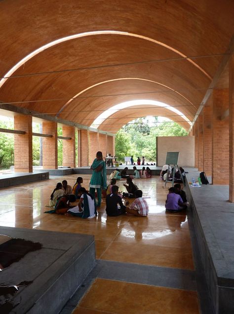 Sharanam Centre for Rural Development | Jateen Lad Architect Skill Development Center Architecture, Village Center Architecture, Kerala Vernacular Architecture, Pondicherry India, Rural Development India, Iskcon Temple, Rural Hospital Architecture, Sustainable Schools, Kerala Architecture