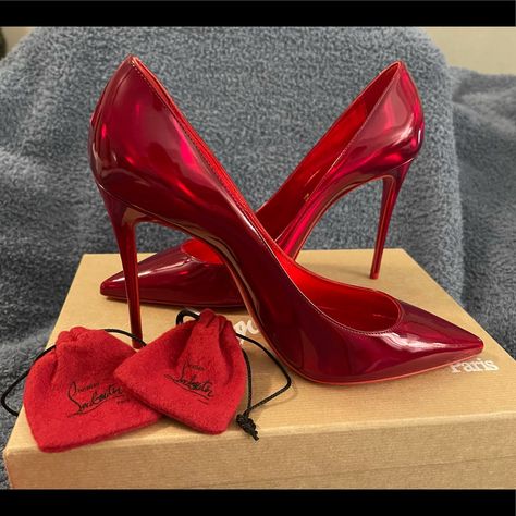 Reposhing This Item I Purchased From @Milly456. Loved It, But Ready To Rotate For Something New. Questions? Leave A Comment Below! Louboutin Kate 100, Christian Louboutin Kate 100, Louboutin Kate, Christian Louboutin Kate, Fashion Shoes Heels, Red Louboutin, Red High Heels, Dream Shoes, Book Decor