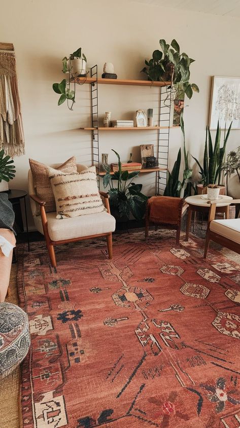 Get the boho look on a budget with these 25 cozy living room ideas. From DIY decor to thrifted treasures, these affordable tips help you create a warm, stylish space without breaking the bank. Rustic Living Room Ideas, Living Room Design Styles, Cozy Boho Living Room, Cozy Living Room Ideas, Cozy Boho, Natural Aesthetic, Rustic Living, Rustic Living Room, Boho Living