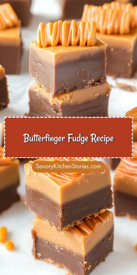 Alcohol Candy Recipes, Christmas Treat Recipes Easy, Potato Fudge Recipe, Butterbeer Fudge Recipe, Butterfinger Fudge Recipe, Easy Christmas Treats Recipes, Butterfinger Fudge, Peanut Butter And White Chocolate, Butterbeer Fudge