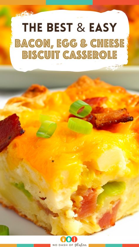 Transform your mornings with our Bacon, Egg, and Cheese Biscuit Casserole! A delectable blend of crispy bacon, fluffy eggs, and melty cheddar atop buttery biscuits. Start your day right – click for the recipe! Bacon Egg Cheese Biscuit Casserole, Bacon Egg And Cheese Biscuit Bake, Biscuits Breakfast Casserole, Breakfast Recipes With Biscuits, Egg Biscuit Casserole, Breakfast Casserole With Bacon, Egg And Cheese Biscuit, Biscuit Dough Recipes, Biscuit Casserole