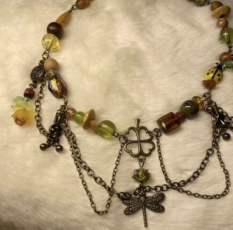 Earthcore Jewelry, Fairy Core Accessories, Whimsigothic Jewelry, Fairy Accessories Jewellery, Fairygrunge Jewelry, Dark Hippie Style, Goblincore Accessories, Chunky Jewelry Aesthetic, Fairy Grunge Jewelry