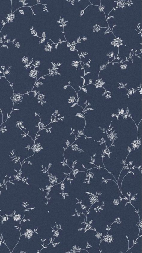 Blue Flowers Background, Blue Floral Wallpaper, Blue Flower Wallpaper, Dark Blue Flowers, Dark Blue Wallpaper, Iconic Wallpaper, Blue Wallpaper Iphone, Simple Phone Wallpapers, Cute Patterns Wallpaper