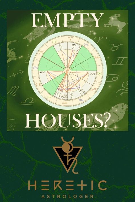 What about those "empty" hosues on your Birth Chart? Well, they aren't really empty, so let's take a look at some basics around the Houses of the Zodiac and consider how to interpret a House with no planets. Chart House, Birth Chart Astrology, Birth Chart, A House, Astrology, Planets, Let It Be