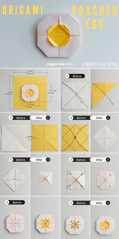 Poached eggs are a common food that people eat for breakfast because it is very easy to make. Today what I’m going to teach you to make is an origami poached egg, which is also very easy and super cute, let’s start folding it now! Origami Food Easy, What To Make With Cardboard, Cardboard Origami, Food Origami, Origami Food, Origami Egg, Easy Origami Animals, Origami Dollar, Origami Toys
