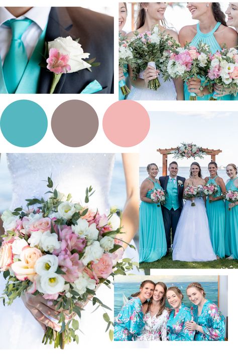 Pink And Turquoise Wedding Theme, Turquoise And Pink Wedding, Turquoise Wedding Theme, Creative Guest Book, Wedding September, Summer Wedding Ceremony, Pink Wedding Inspiration, Turquoise And Pink, Yacht Club Wedding