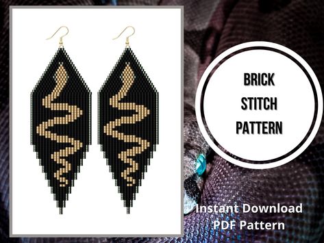 Fringe Earring, Seed Bead Jewelry Patterns, Earrings Pattern, Seed Bead Pattern, Brick Stitch Earrings, Brick Stitch Pattern, Seed Bead Patterns, Seed Bead Tutorial, Beaded Earrings Patterns