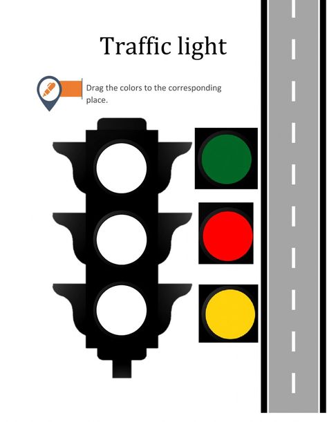 Traffic Light Worksheet, Toddler Activities Daycare, Lkg Worksheets, Thank You Allah, Pedestrian Safety, Maps For Kids, The Worksheet, Traffic Lights, Online Safety