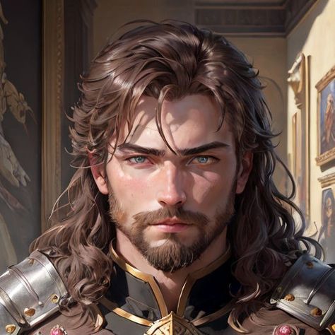 Character Inspo, Large Man, Round Table, Knights, Brown Hair, Hair