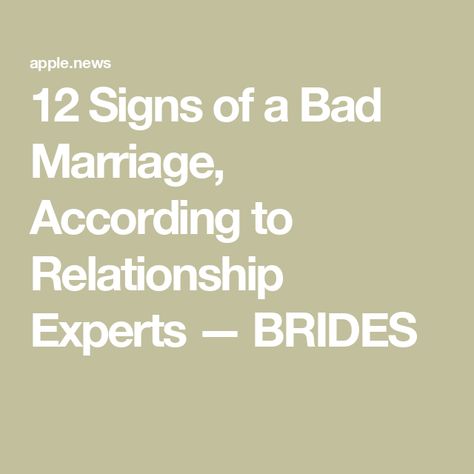 12 Signs of a Bad Marriage, According to Relationship Experts — BRIDES Failing Marriage, Third Marriage, Saving For Baby, Bad Marriage, Bad Relationship, 12 Signs, Find Yourself, A Bad, Finding Yourself