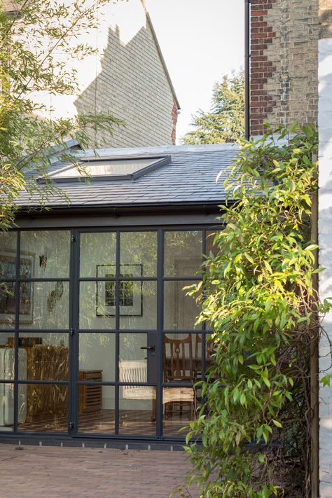 Before & After: Architects Breathe New Life Into A Dated Victorian Property | Crittal Doors Extension, Victorian Extension, Crittal Doors, Victorian Conservatory, Orangery Extension, Cottage Extension, Conservatory Kitchen, Glass Conservatory, Crittal Windows