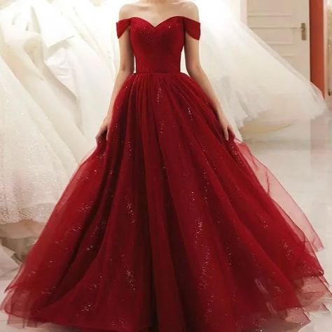 Jenop - Off Shoulder Mesh A-Line Gown Dark Red Prom Dress, A Line Prom Dress, Prom Dress Evening, A Line Evening Dress, Sweetheart Prom Dress, Burgundy Prom Dress, Red Prom, A Line Prom Dresses, Long A