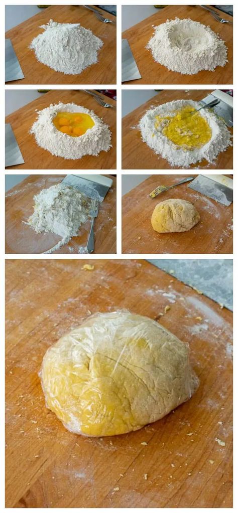 Homemade Fettucini Noodles Recipes, Making Fettuccine Noodles, Fresh Pasta Recipes Without Machine, Fettuccini Noodles Homemade, Home Made Pasta Dough By Hand, Simple Homemade Pasta Recipes, Small Batch Homemade Pasta, How To Make Fettuccine Noodles, Homemade Pasta By Hand