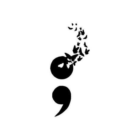 Infinity And Semicolon Tattoo, Snake And Semicolon Tattoo, Semi-colon Butterfly Aesthetic Wallpaper, Semicolons Aesthetic Butterfly, Semicolons Aesthetic Wallpaper, Subtle Semi-colon Tattoo Ideas, Chaos Tattoo Ideas, Chaos Tattoo, Tattoo Meaningful